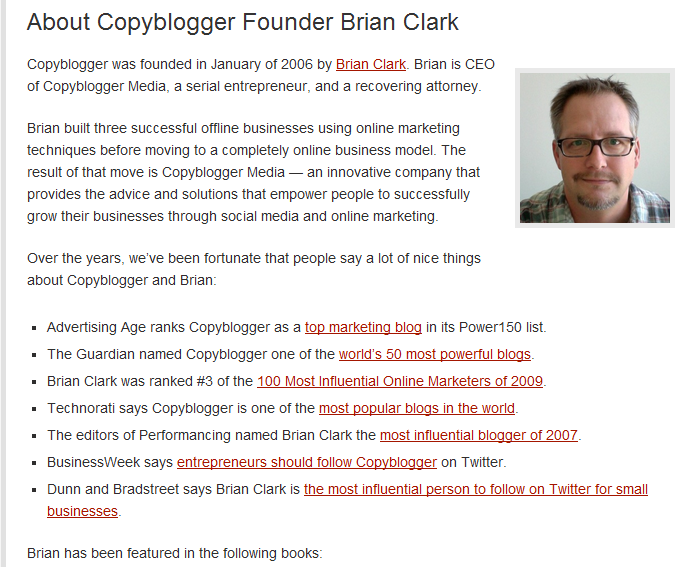 Copyblogger About Page