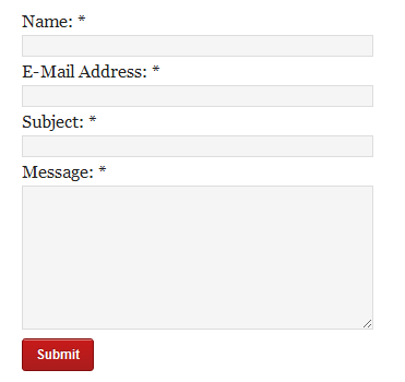 Sample of Contact Form